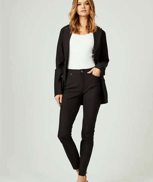 Infinity Cinch Waist Blazer Black - Premium jackets from 7Diamonds - Just $97! Shop now at Mary Walter