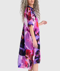Alembika Dramatic Reiko Orchid Shirtdress