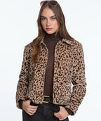 Elliott Lauren Leopard Print Corduroy Jacket