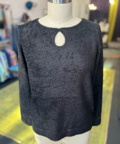 Elliott Lauren Warm And Fuzzy Keyhole Sweater