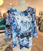 Et'Lois Blue Batik Tee LAST ONE