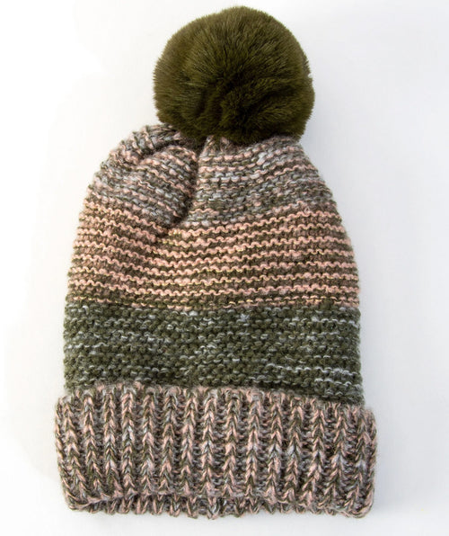 Bonnet en tricot mélangé