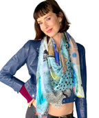 Isabelle Gougenheim "Azure" Silk Scarf