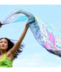 Isabelle Gougenheim "Azure" Silk Scarf