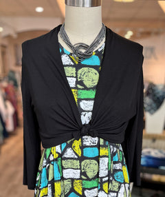 Jersey Bolero Cardigan, Black or White
