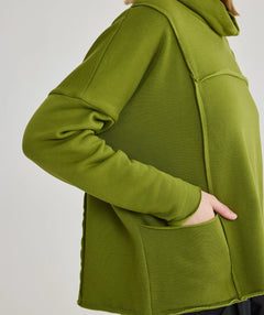 Luukaa Seamed Funnel Pullover Pistachio