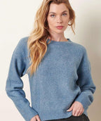 Soft Marled Denim Pullover LAST ONE