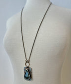 Brass Tag With Labradorite Necklace - Premium necklaces from Mikal Winn - Just $210! Shop now at Mary Walter