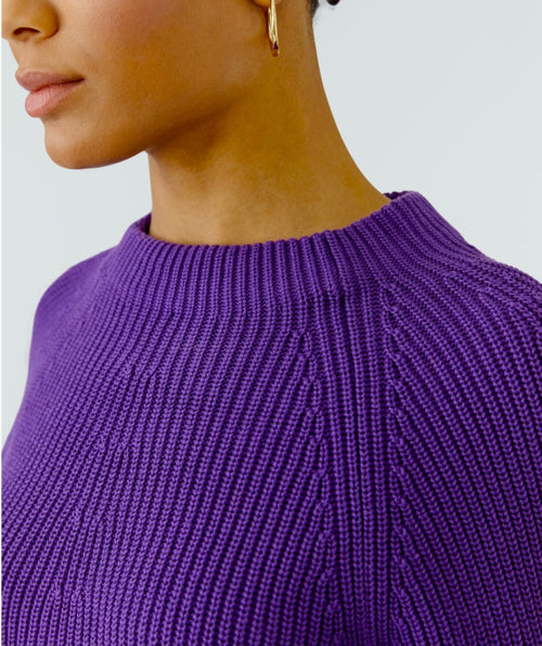 OUI Ribbed Pocket Pullover Amaranth Purple