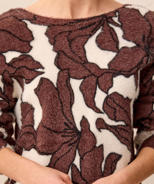 Tribal Cozy Reversible Floral Sweater