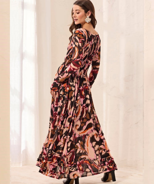 Tribal Reversible Maxi Dress Cherry Lacquer
