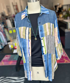 Aldo Martins Chambray & Stripes Shirt