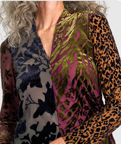Alembika Velvet Patchwork Top
