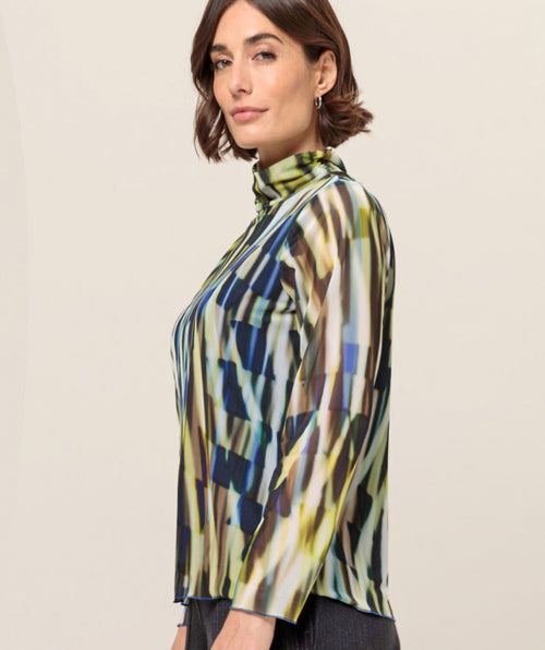 Bianca Mesh Turtleneck Moss Mix size 36