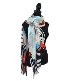 Burchell Floral and Stripes Scarf