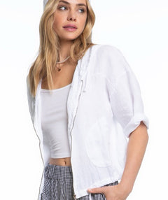 Elliott Lauren At Ease Zip Linen Jacket