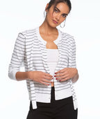 Elliott Lauren Fake Out Cardigan White/Black LAST ONE