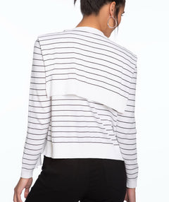 Elliott Lauren Fake Out Cardigan White/Black LAST ONE