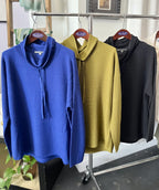 Elliott Lauren Waffle Stitch Funnel Pullover