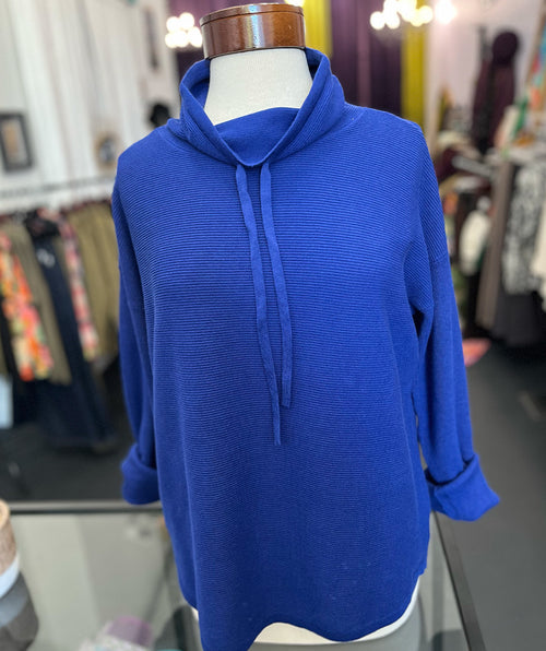 Elliott Lauren Waffle Stitch Funnel Pullover