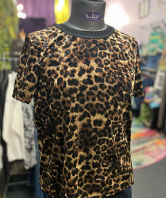 Elliott Lauren Leopard Velvet Tee