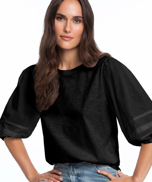 Elliott Lauren Mixed Signals Top Black LAST ONE