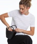 Elliott Lauren Totally Hooked Pointelle Sweater LAST ONE