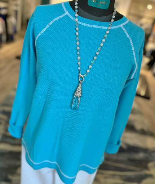 Elliott Lauren Waffle Raglan Pullover