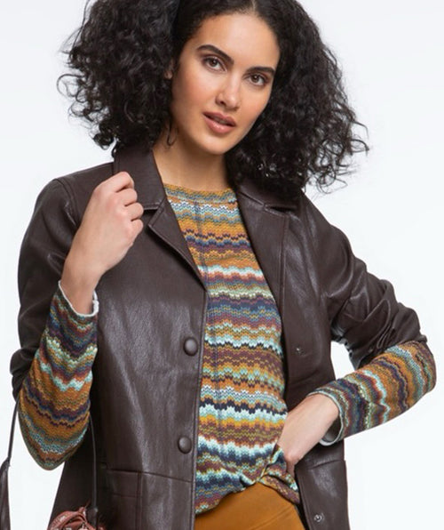 Elliott Lauren Zig Zag Printed Top