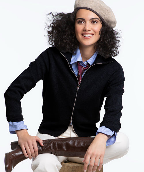 Elliott Lauren Zip Front Sweater