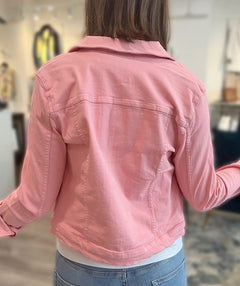 Zip Front Jean Jacket - Premium jackets from Elliott Lauren - Just $240! Shop now at Mary Walter