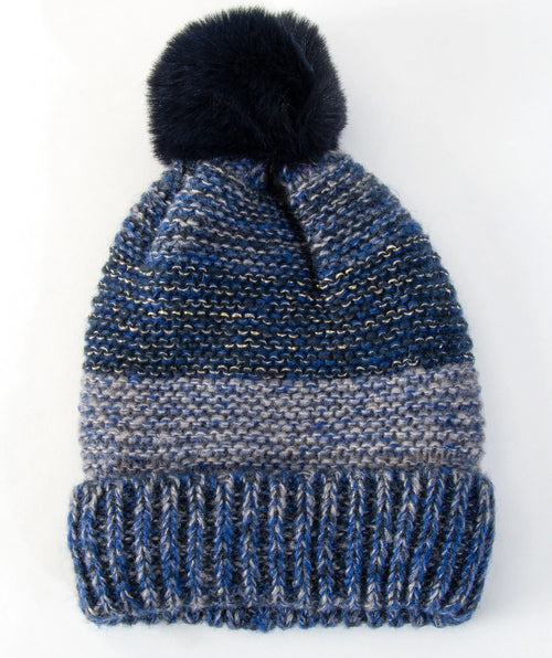 Bonnet en tricot mélangé 