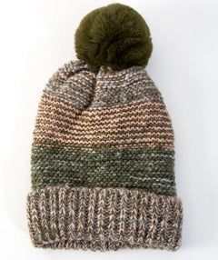 Bonnet en tricot mélangé 