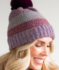 Bonnet en tricot mélangé 