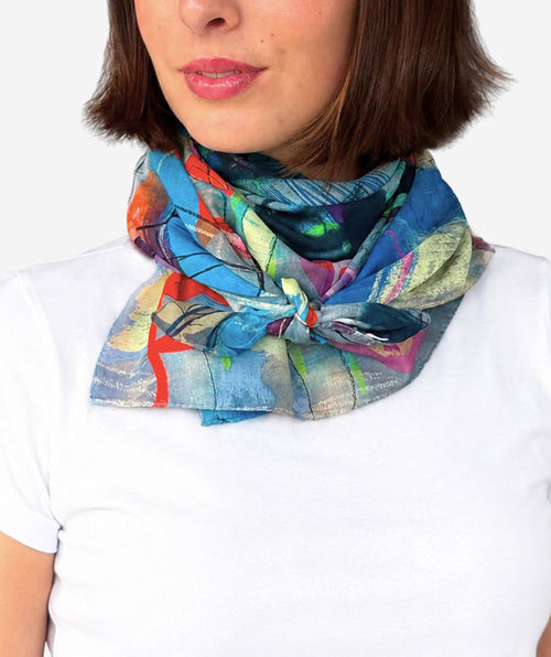 Isabelle Gougenheim "Roadmap" Cotton Scarf