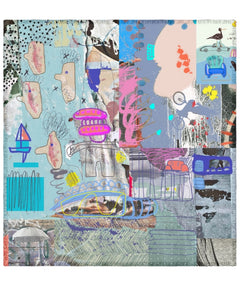 Isabelle Gougenheim "Azure" Silk Scarf