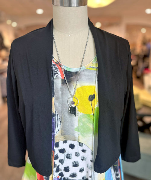 Jersey Bolero Cardigan, Black or White old