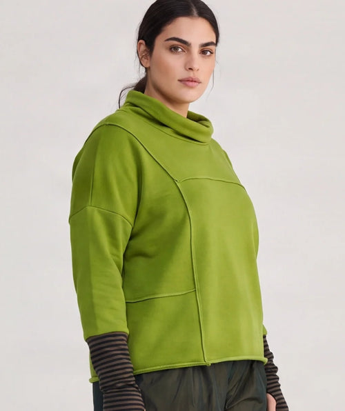 Luukaa Seamed Funnel Pullover Pistachio