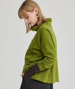 Luukaa Seamed Funnel Pullover Pistachio