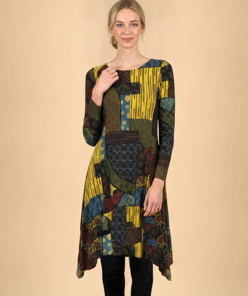 Moonlight Fall Medley Crinkle Dress