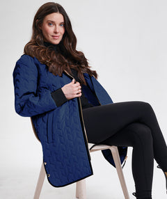 Nikki Jones Cozy Quilted Coat Blue/Black