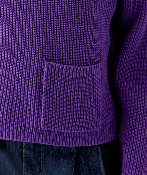 OUI Ribbed Pocket Pullover Amaranth Purple