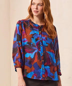 Tribal Flowy Floral Blouse