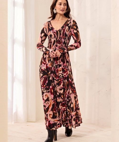 Tribal Reversible Maxi Dress Cherry Lacquer