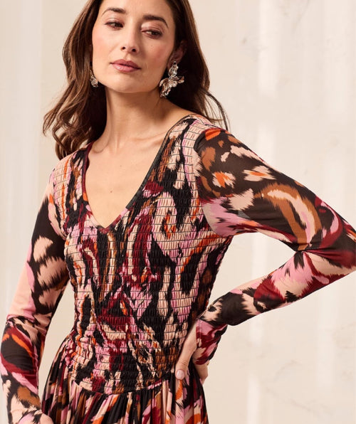 Tribal Reversible Maxi Dress Cherry Lacquer