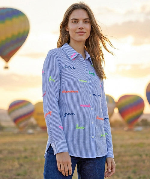 Vilagallo Smile! Embroidered Shirt