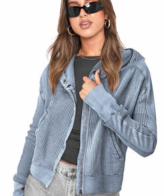 Waffle Zip Hoodie LAST ONE