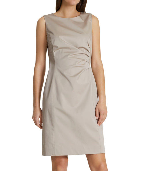 Essential polished cotton dress in Sand - Premium dresses from Marc Cain - Just $152! Shop now at Mary Walter